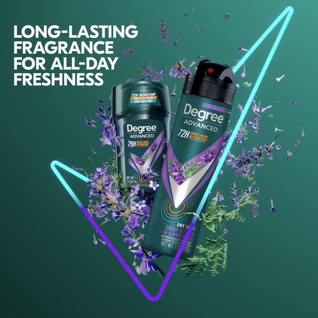 Alt view image 3 of 3 - Men Antiperspirant Deodorant Dry Spray Cedar & Lavender 3 ct 3.8 oz | Advanced 72-Hour Sweat and Odor Protection Deodorant for Men With Body Heat Activated Technology