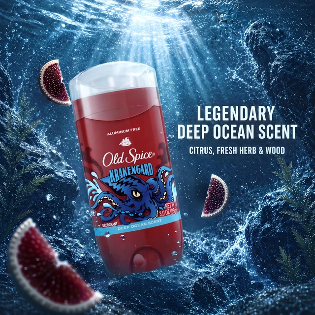 Alt view image 4 of 7 - Deodorant for Men, Aluminum Free, Krakengard, 3.0 oz Pack of 3 | Deep Ocean Notes | 24/7 Clear Odor Protection | Helps Fight Odors | 24/7 Freshness & Long-Lasting Scent | Wild Collection
