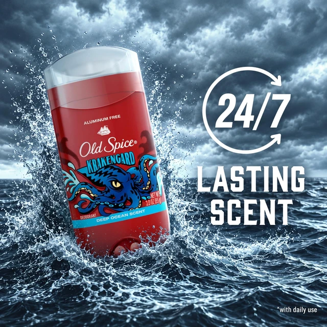 Alt view image 5 of 7 - Deodorant for Men, Aluminum Free, Krakengard, 3.0 oz Pack of 3 | Deep Ocean Notes | 24/7 Clear Odor Protection | Helps Fight Odors | 24/7 Freshness & Long-Lasting Scent | Wild Collection