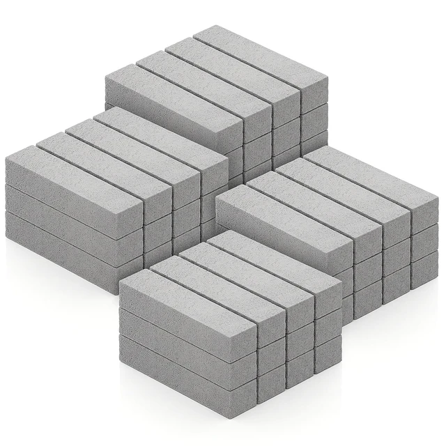 Main image of 60 Pcs Pumice Stone for Cleaning Stove, Pumice Stone Toilet Bowl Cleaner, Scouring Stones for Oven, Bathroom Tile, Kitchen, Pool, Hard Water Stain Remover, 5.9 x 1.4 x 0.9 in