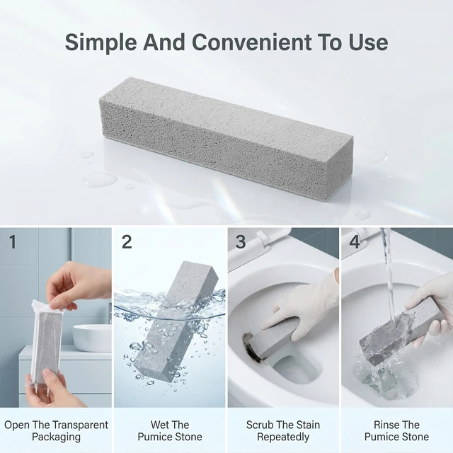 Alt view image 4 of 7 - 60 Pcs Pumice Stone for Cleaning Stove, Pumice Stone Toilet Bowl Cleaner, Scouring Stones for Oven, Bathroom Tile, Kitchen, Pool, Hard Water Stain Remover, 5.9 x 1.4 x 0.9 in