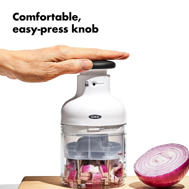Alt view image 5 of 6 - Good Grips Vegetable Chopper with Easy-Grip Handle for Meal Prep | Dices Onions, Peppers & more, Soft Non-Slip Grip, Easy-press Blade, Container Catches Food, Kitchen Meal Prep Tool