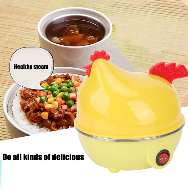 Alt view image 5 of 7 - Egg Cooker, Electric Egg Cooker Multifunction Chicken Shape Rapid Egg Boiler 7 Egg Capacity Automatic Shut Off Mini Breakfast Machine(US 110V)