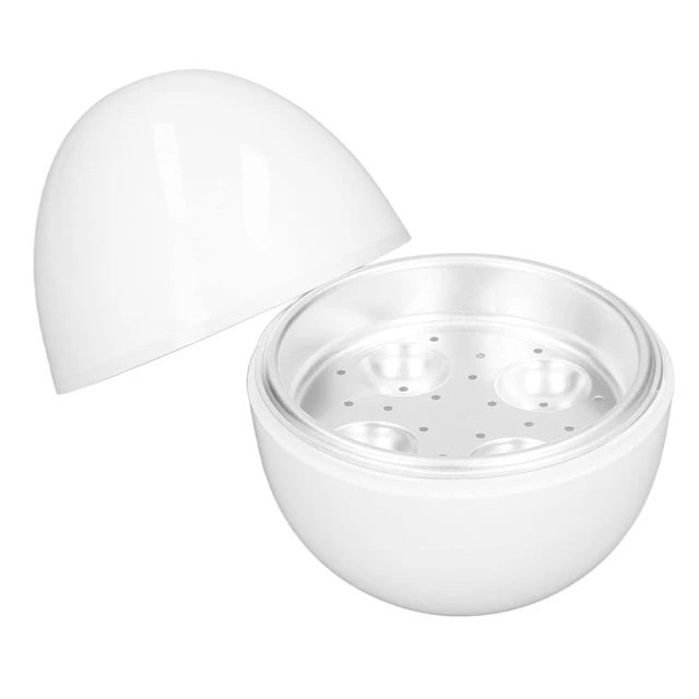 Alt view image 3 of 7 - Hard Boiled Egg Cooker Hard Boiled Egg Cooker 4 Eggs Capacity Compact Design ABS Material Egg Shape Microwave Function Egg Boiler
