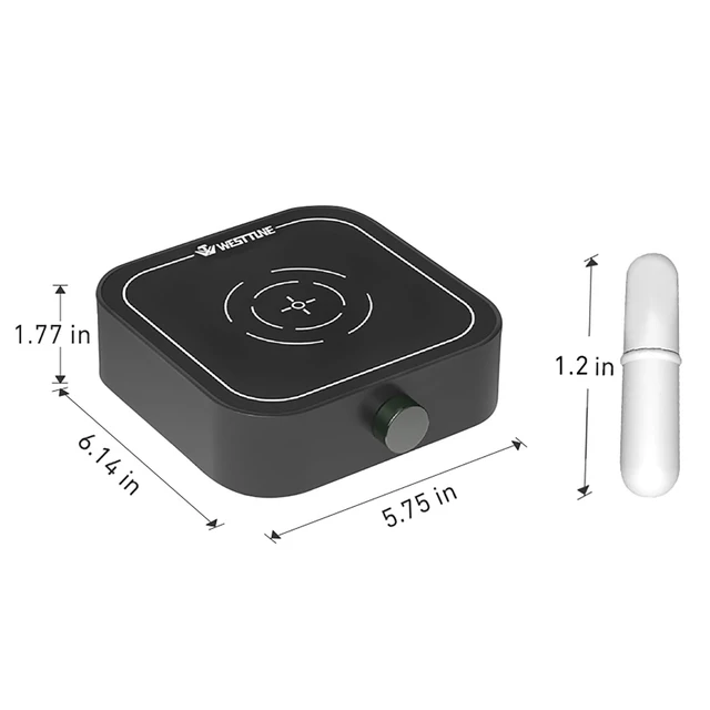 Alt view image 4 of 6 - Magnetic Stirrer 3000rpm, Magnetic stir Plate with Stir Bar, Mini Magnetic Mixer Stirrer Max Stirring Capacity 3000mL, Lab Stirrers (No Heating)