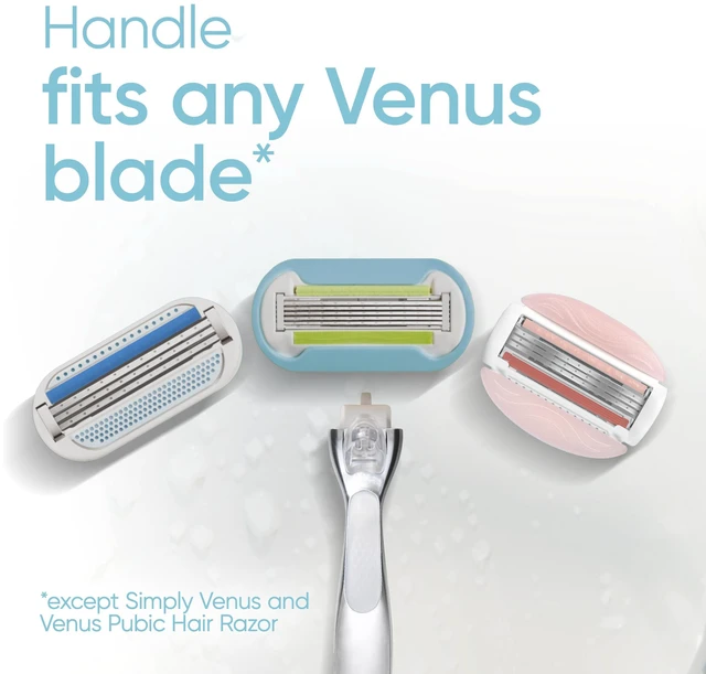 Alt view image 7 of 7 - Razor for Women, Extra Smooth, Includes 1 Reusable Razor Handle + 4 count 5-Bladed Razor Refills, Women's Razor with Durable Metal Handle and Shower Holder