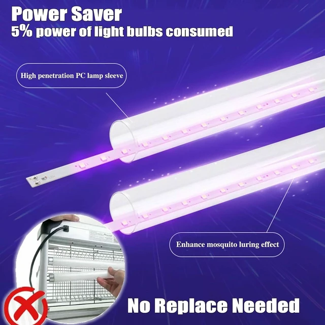 Alt view image 7 of 7 - Bug Zapper Indoor, Commercial Grade Powerful Electric Mosquito Zapper, LED Light Less Power, Durable Fly Trap Mosquito Trap, Fly Killer Fly Zapper Bug Light for Restaurant Office Warehouse Home