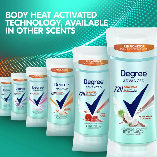 Alt view image 5 of 5 - Advanced Antiperspirant Deodorant Move Fresh Coconut 4 Count 72-Hour Sweat & Odor Protection Antiperspirant for Women with MotionSense Technology 2.6 oz