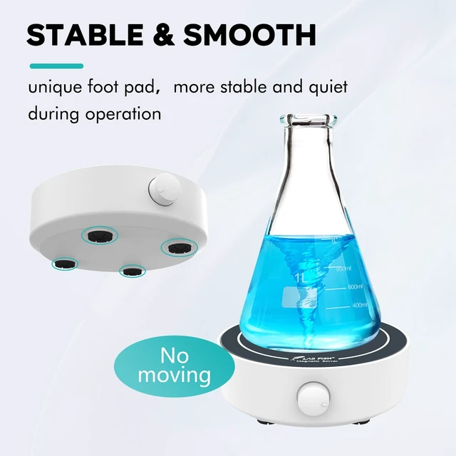 Alt view image 5 of 6 - MS3 Magnetic Stirrer Mixer Stir Plate Set | 1800RPM, 3000ml capacity, includes 3 stir bars & retriever, compact for lab & homebrew