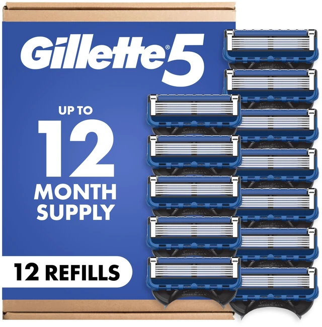 Main image of 5 Men's 5-Blade Razor Blade Refills, 12 Count