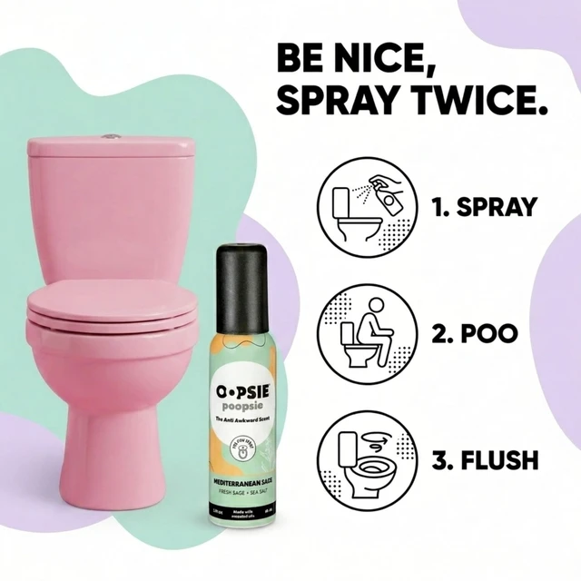 Alt view image 2 of 7 - Toilet Spray Before & After You Go Bathroom Odor Eliminator & Neutralizer Spray, Travel Size with Essential Oils, TSA Approved Mediterranean Sage 4 Pack 2 Oz.