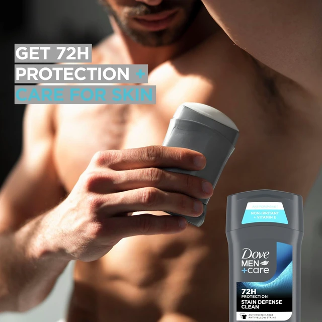 Alt view image 6 of 7 - Deodorant Stick, Stain Defense Clean, 4 Count, 2.7 oz | Anti-White Mark and Anti-Yellow Stain Protection, 72-Hour Sweat and Odor Defense, Clean Fresh Scent