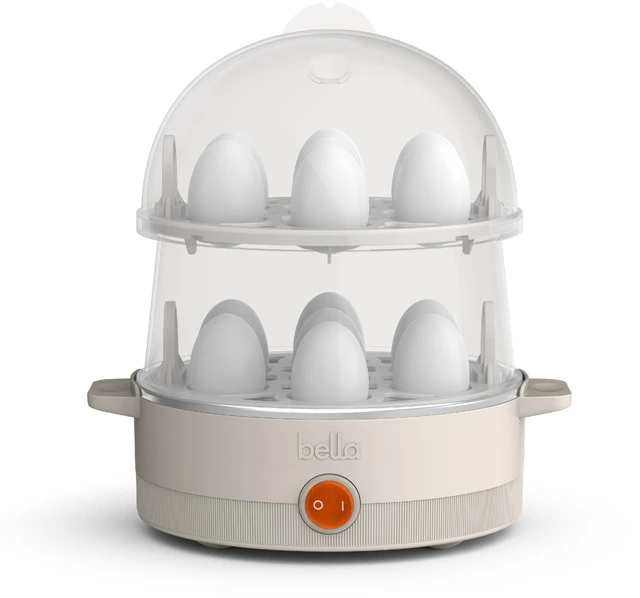 Main image of Electric Egg Cooker, 14 Eggs Capacity Tray, Double Stack, for Poached, Scrambled, Hard, Medium & Soft Boiled Eggs, Omelets and Steamed Dumplings, Auto Shutoff, 360 Watt, Oatmilk