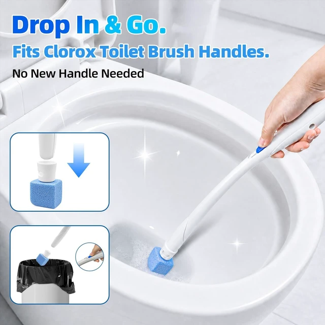 Alt view image 2 of 7 - 20 Pcs Pumice Stone for Clorox Toilet Bowl Cleaner. (not include rod) | Pumice Stone for Toilet Deep Cleaning,Hard Water Stain & Limescale Remover for Toilet Bathtub Sink