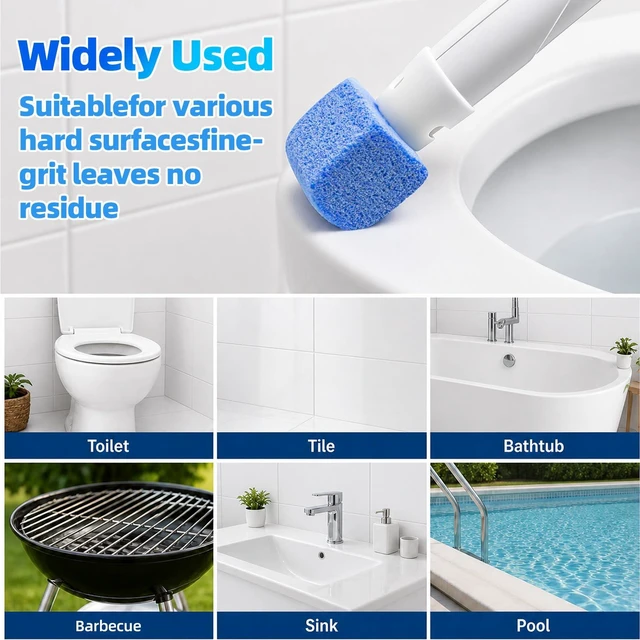 Alt view image 7 of 7 - 20 Pcs Pumice Stone for Clorox Toilet Bowl Cleaner. (not include rod) | Pumice Stone for Toilet Deep Cleaning,Hard Water Stain & Limescale Remover for Toilet Bathtub Sink