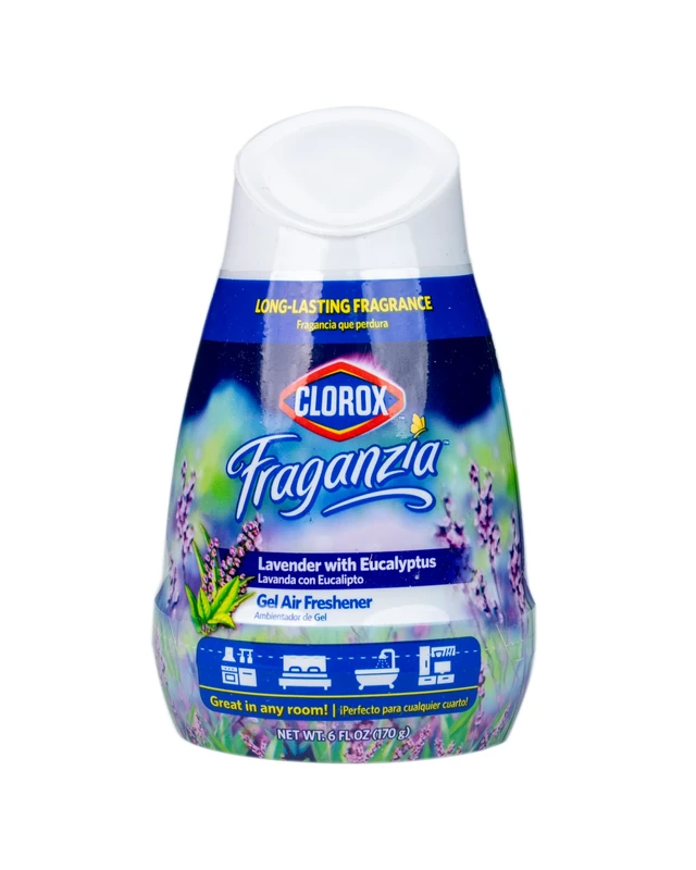 Alt view image 2 of 5 - Fraganzia - Gel Air Freshener, Lavender Eucalyptus, 6 oz, 12 Pack | Cone for bathroom, bedroom, kitchen and other rooms; long-lasting fragrance, crisp soothing aroma; peel-and-twist opening