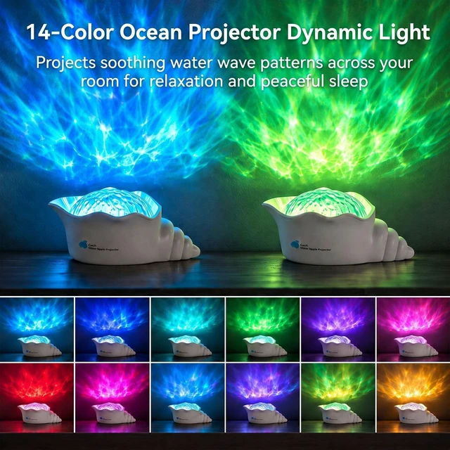 Alt view image 2 of 7 - Ocean Projector Light for Room Decor, Cordless Shower Lamp Wave Lighting | Ambient Mood Light Projector with Dimmer, Calming Night Light Room Ceiling Decor for Bedroom,Bathroom,Living Room