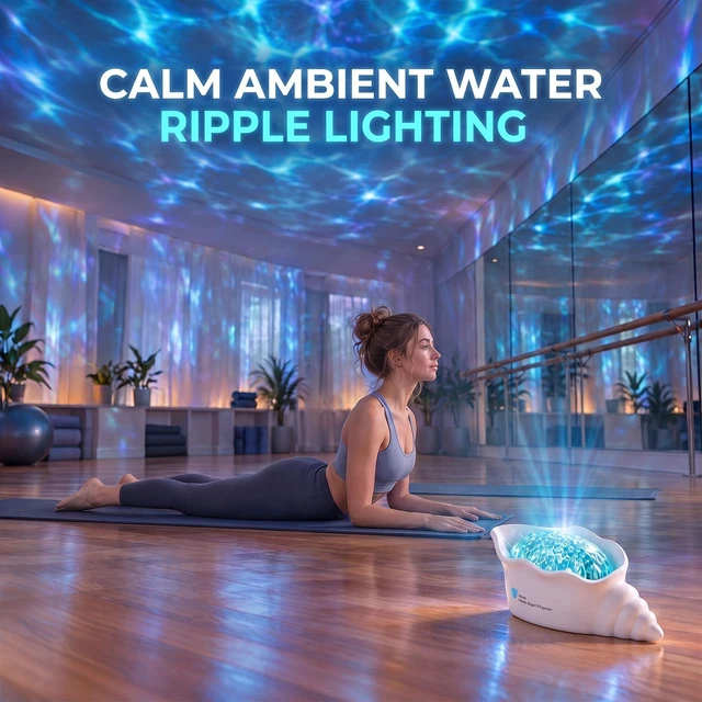 Alt view image 4 of 7 - Ocean Projector Light for Room Decor, Cordless Shower Lamp Wave Lighting | Ambient Mood Light Projector with Dimmer, Calming Night Light Room Ceiling Decor for Bedroom,Bathroom,Living Room