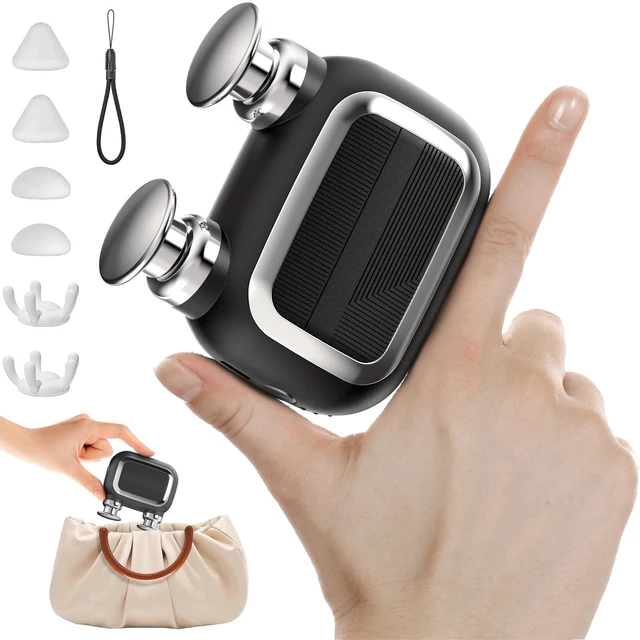 Main image of Dual Head Mini Massage Gun, Portable Hand Held Massager with 3 Speeds for Travel & Muscle Comfort, High-Power Stable Motor for Deep Issues Massage for Leg, Arm and Back