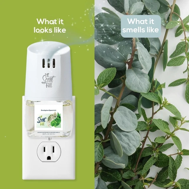 Alt view image 5 of 6 - Eucalyptus Spearmint Plug in Air Freshener, 4 Scented Oil Refills