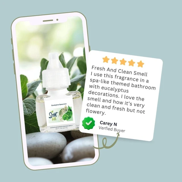 Alt view image 6 of 6 - Eucalyptus Spearmint Plug in Air Freshener, 4 Scented Oil Refills
