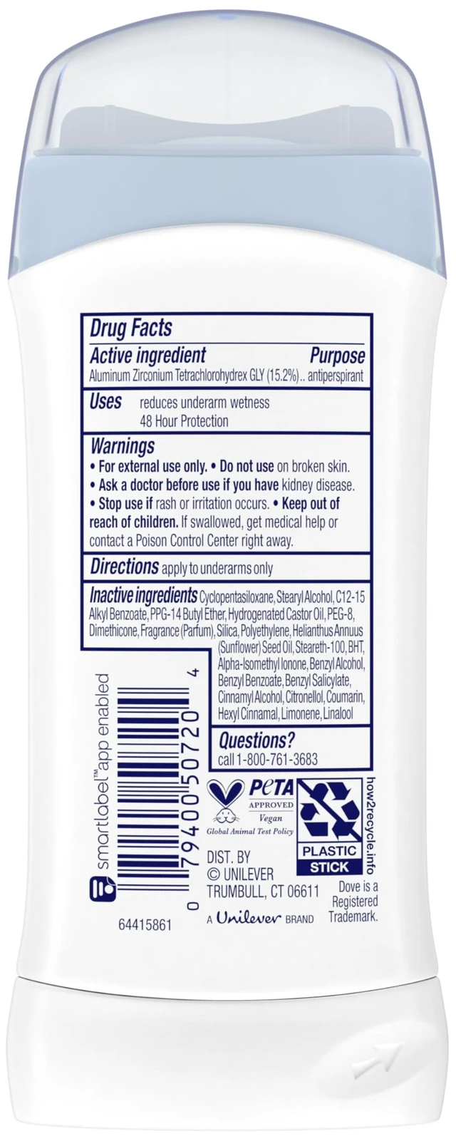 Alt view image 2 of 7 - Powder Invisible Solid Anti-Perspirant Deodorant 2.6 oz (Pack of 6)