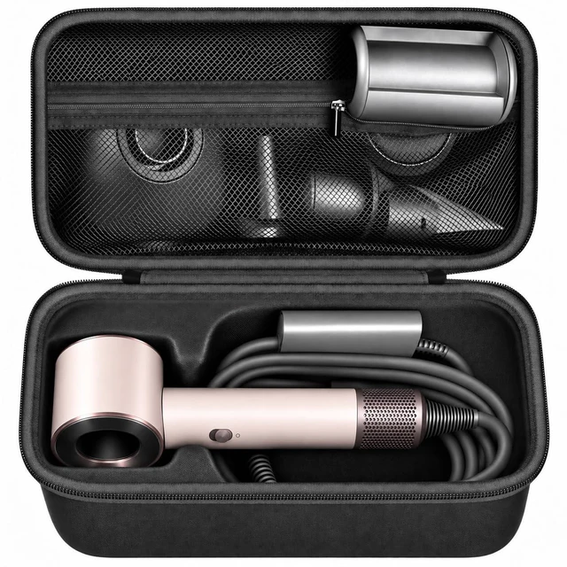 Main image of Case Holder for Dyson Supersonic Hair Dryer, Blow Dryer Storage Bag | Protective Hard Shell, Hair Dryer & Accessory Storage, Travel Carrying Case, Case Only, For Home Salons & Travel, Full Black