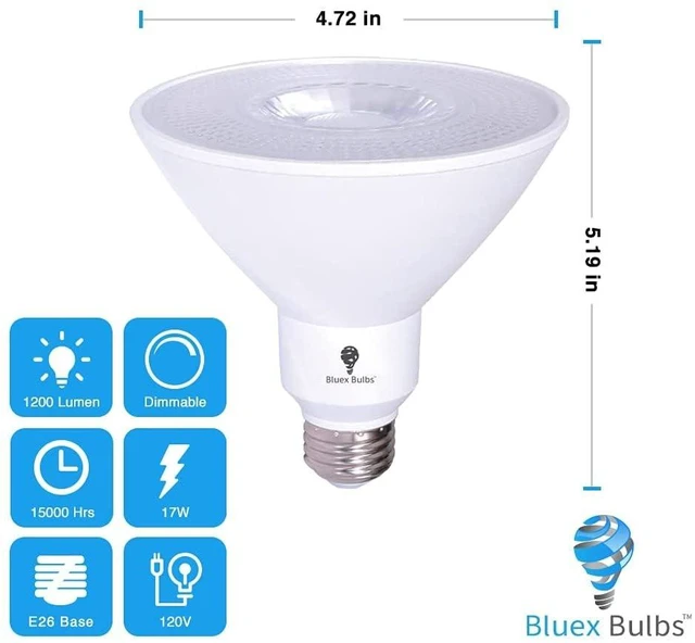 Alt view image 2 of 6 - 4 Pack PAR38 Amber Yellow LED Bug Light Bulb Outdoor LED Flood Light Bulb 17W 170 Watt Equivalent Dimmable Waterproof E26 Bug LED Yellow Light Bulbs Warm Bug-Free Lighting for Home Insect Repellent