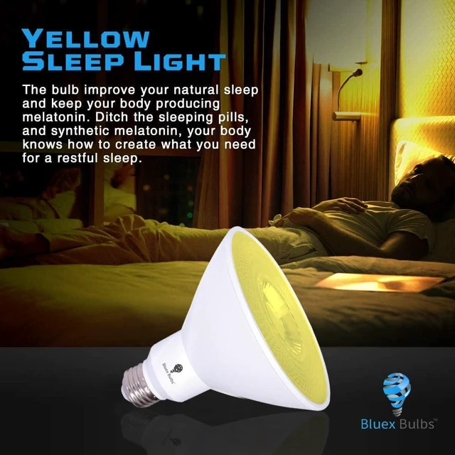 Alt view image 4 of 6 - 4 Pack PAR38 Amber Yellow LED Bug Light Bulb Outdoor LED Flood Light Bulb 17W 170 Watt Equivalent Dimmable Waterproof E26 Bug LED Yellow Light Bulbs Warm Bug-Free Lighting for Home Insect Repellent
