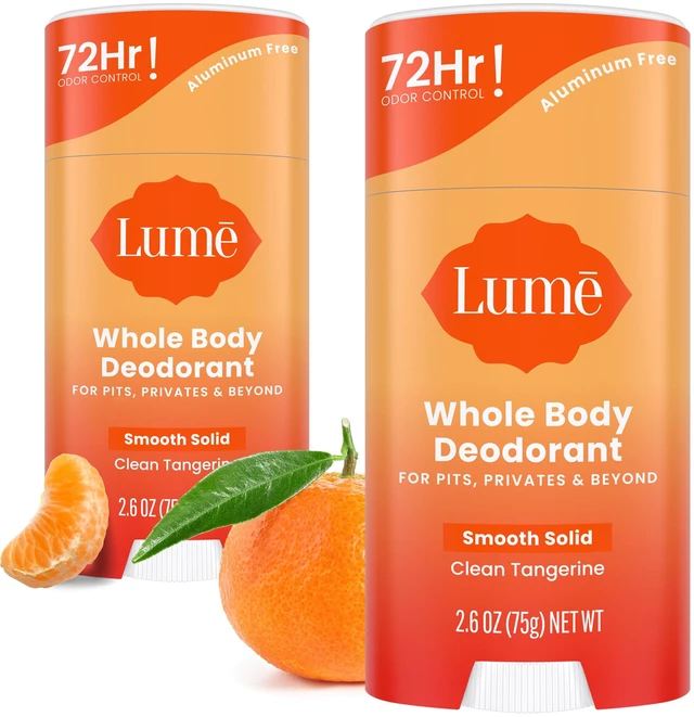 Main image of Whole Body Deodorant - Solid Stick - 2.6 oz, 2 pk (Clean Tangerine) | 72-Hour Odor Control, Aluminum & Baking Soda Free, Skin-Safe, Whole-Body Deodorant for Women