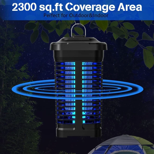 Alt view image 4 of 7 - 4300V 18W Bug Zapper, Electric Mosquito Killer | Indoor Outdoor, Electric Mosquito Killer, Mosquito Trap Fly Zapper Insect Killer with Light Sensor for Home, 4300V