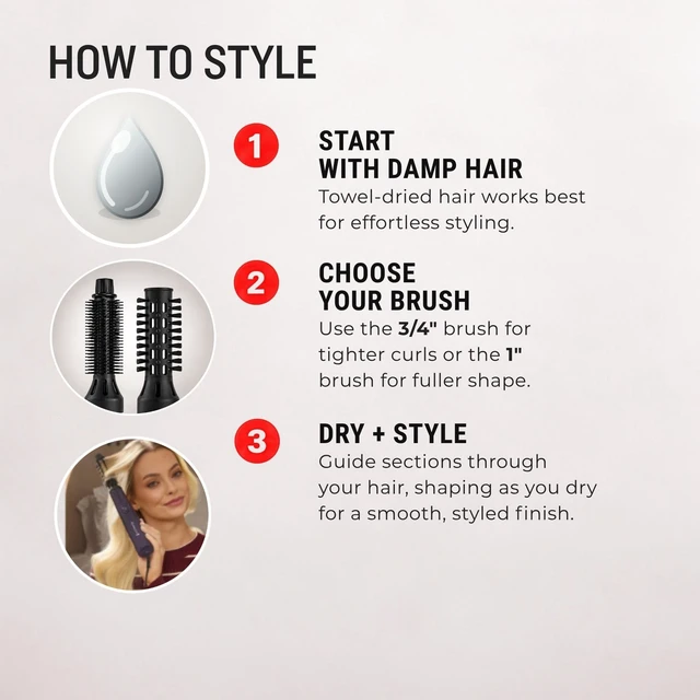 Alt view image 5 of 7 - MyStylist Air Styler AS1119NA, 2-in-1 Hot Air Brush