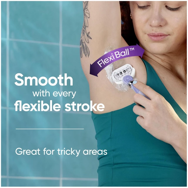 Alt view image 3 of 7 - Deluxe Smooth Swirl Womens Razor Blade Refills, 6 Count, Moisture Ribbon to Protect Against Irritation