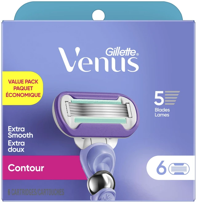 Alt view image 7 of 7 - Deluxe Smooth Swirl Womens Razor Blade Refills, 6 Count, Moisture Ribbon to Protect Against Irritation