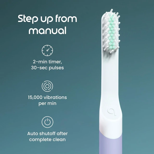 Alt view image 2 of 6 - Sonic Electric Toothbrush for Adults, Extra Brush Head, Lavender | Includes 2 Brush Heads and Travel Cover Mount, AAA Battery, 3 Month Battery Life, 2 Minute Timed Brushing, Travel Ready