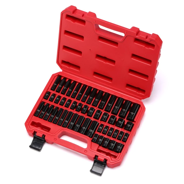 Alt view image 7 of 7 - 1/4 Inch Drive Master Impact Socket Set, 50-Piece, 6-Point, SAE/Metric, 5/32 Inch - 9/16 Inch, 4mm - 15mm, Standard/Deep,CR-V