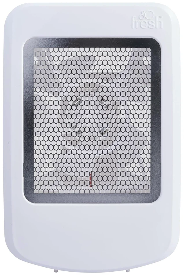 Main image of ourfresh 2 Air Freshener Replace Metered Aerosol with Dry Fragrance 30 Day Use Medium Sized Spaces Light Activated Battery Operated Refill Reminder White Dispenser 1 pk