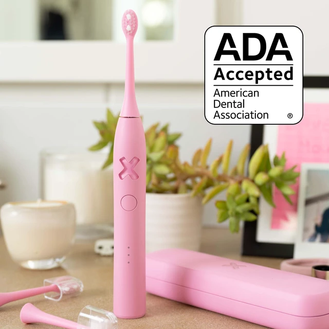 Alt view image 3 of 7 - PROX Sonic Electric Toothbrush for Adults 70Day Battery on One Charge, DentistDesigned Whitening Rechargeable Toothbrush,ADA Approved, 3 Brush Heads Travel Case, 3 Modes, Pink