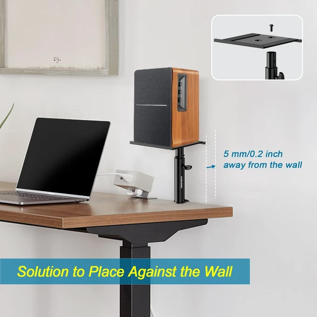 Alt view image 2 of 7 - Studio Monitor Stands Clamp Speaker Stands with Isolation Pads