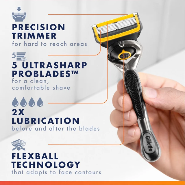 Alt view image 2 of 7 - Fusion5 ProShield Men's Razor Blades, 8 Blade Refills