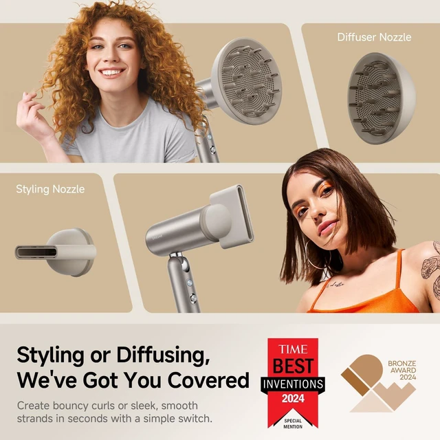 Alt view image 3 of 7 - Pocket Hair Dryer 2026 New- Lightweight Foldable Blow Dryer with Diffuser, Fast Drying, High-Speed Brushless Motor, 300M Negative Ions, Low Noise, Portable for Home & Domestic Travel & Gym