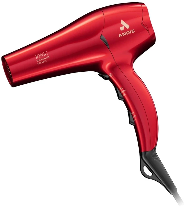 Main image of 30290 1875-Watt Tourmaline Ceramic Ionic Pro Dry Professional Hair Dryer, 3 Heat Settings & 2 Speed Settings, 2 Dryer Attachments, Lightweight, Fast Dry & Low Noise, Soft Grip, Red