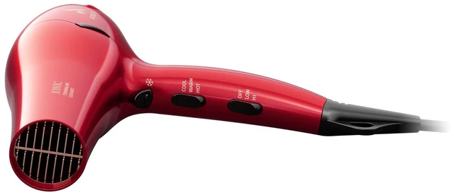 Alt view image 5 of 7 - 30290 1875-Watt Tourmaline Ceramic Ionic Pro Dry Professional Hair Dryer, 3 Heat Settings & 2 Speed Settings, 2 Dryer Attachments, Lightweight, Fast Dry & Low Noise, Soft Grip, Red