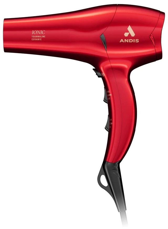 Alt view image 6 of 7 - 30290 1875-Watt Tourmaline Ceramic Ionic Pro Dry Professional Hair Dryer, 3 Heat Settings & 2 Speed Settings, 2 Dryer Attachments, Lightweight, Fast Dry & Low Noise, Soft Grip, Red