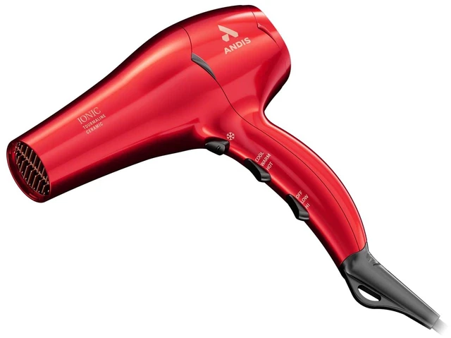 Alt view image 7 of 7 - 30290 1875-Watt Tourmaline Ceramic Ionic Pro Dry Professional Hair Dryer, 3 Heat Settings & 2 Speed Settings, 2 Dryer Attachments, Lightweight, Fast Dry & Low Noise, Soft Grip, Red