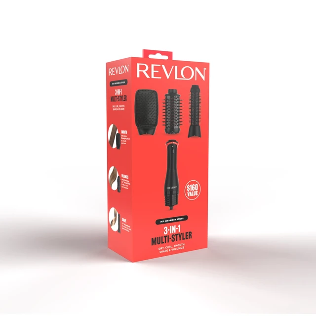 Alt view image 7 of 7 - 3-in-1 Multi-Styler Blow Dryer Brush with 3 Attachments | Volumize, boost roots, or smooth hair, interchangeable brush heads, 4 heat settings, For all hair lengths