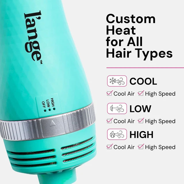Alt view image 3 of 7 - VolumeBoost 60mm 2-in-1 Ceramic Volumizing Brush Dryer | Fast Drying & Styling for Frizz-Free, Voluminous Blowouts | Ceramic-Coated Barrel (Blue)