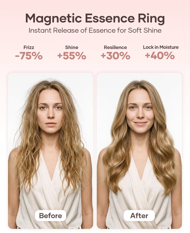 Alt view image 2 of 7 - Hair Dryer, High Speed Ionic Blow Dryer with Diffuser (Sakura) | 160K RPM Fast Dries, Cuts Heat Damage, 500M Ions Eliminate Frizz & Boost Shine, 3 Attachments for All Hair Types(Sakura)