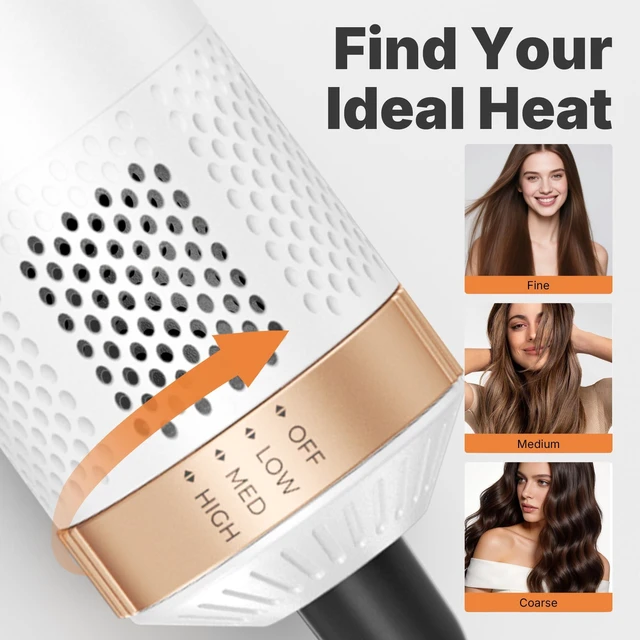 Alt view image 4 of 7 - 5 in 1 Blow Dryer Brush, Upgrade Hair Dryer Brush Set Multifunctional | Air Styler Curling Wrap Air Curler, Hot Air Brush Curling Iron Hair Styling Tools As A Gift for Straight/Curl/Dry/Smooth