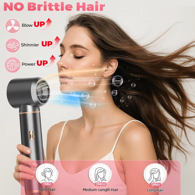 Alt view image 4 of 7 - 5-in-1 Hot Air Styler, Hair Dryer Brush with Auto-Wrap Curlers | Multi Hair Styling Tool with 3 Heat Settings, Curling Barrels and Straightening Comb for Drying, Curling and Straightening.
